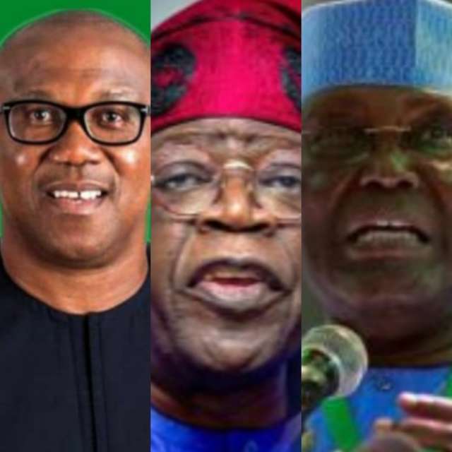 Peter Gregory Obi, Bola Ahmed Tinubu and Atiku Abubakar