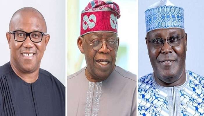 Peter Obi, Bola Tinubu and Atiku Abubakar