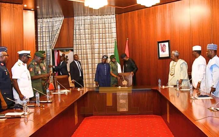 Tinubu meets Service Chiefs