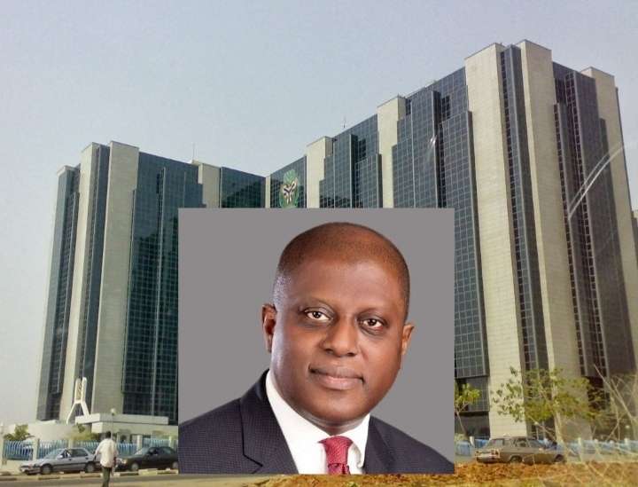 Governor of Central Bank of Nigeria Yemi Cardoso CBN building