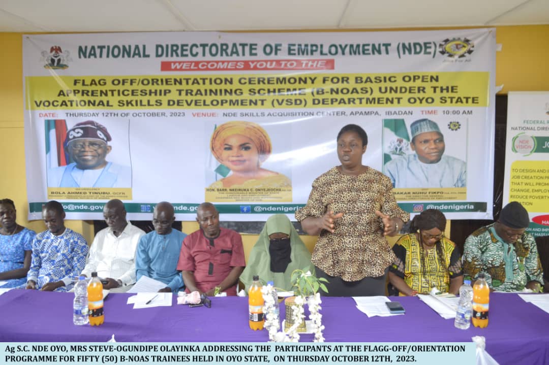 NDE Moves To Impact Vocational Skills On Unemployed Youths in Oyo