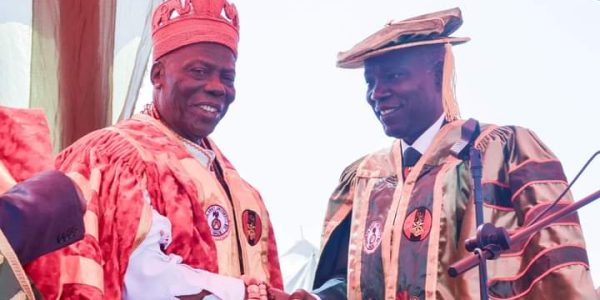 Oborevwori congratulates Okpe monarch on installation as Chancellor, Army 'varsity
