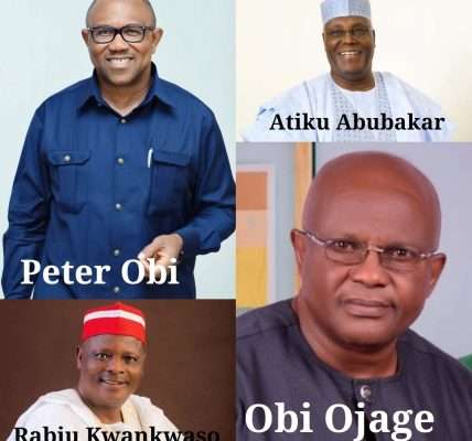 Peter Obi, Atiku Abubakar, Rabiu Kwankwaso and Obi Ojage