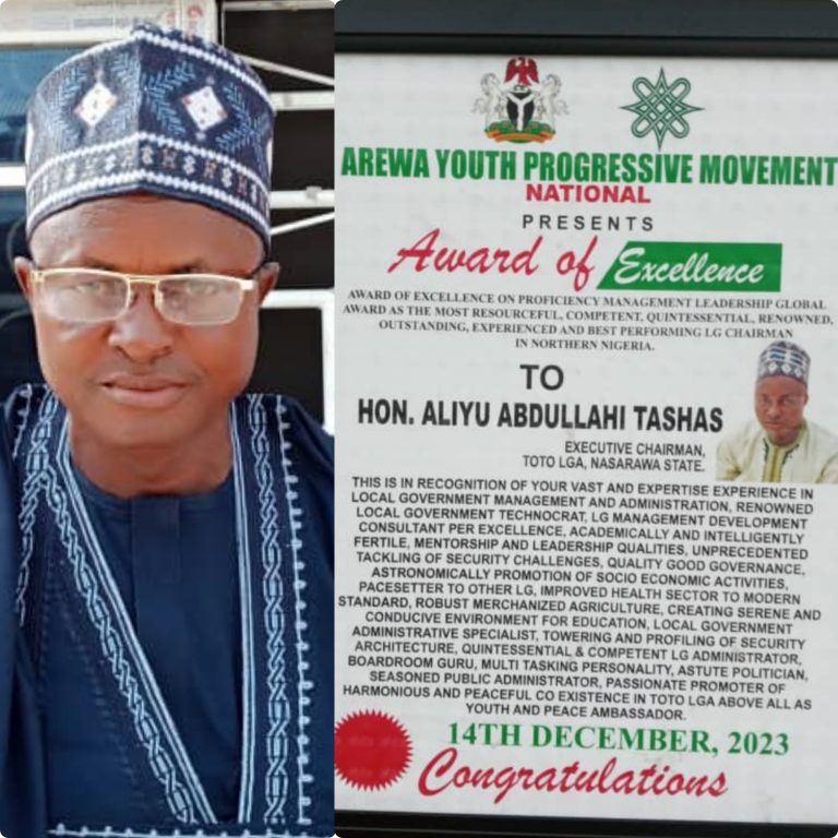 Hon. Aliyu Abdullahi Tashas, the Executive Chairman of Toto Local Government Area of Nasarawa State, Nigeria