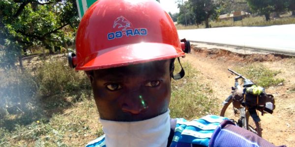 Man Cycling from Damaturu to Asaba to See Governor Oborevwori