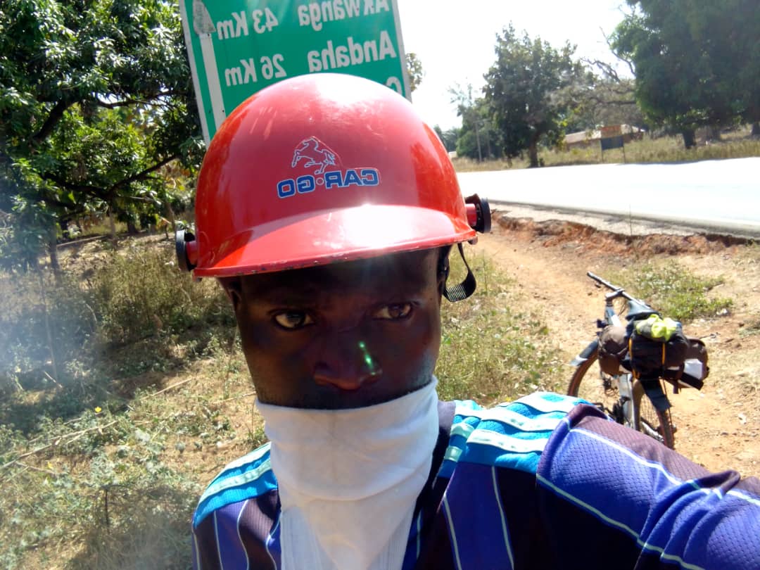 Man Cycling from Damaturu to Asaba to See Governor Oborevwori