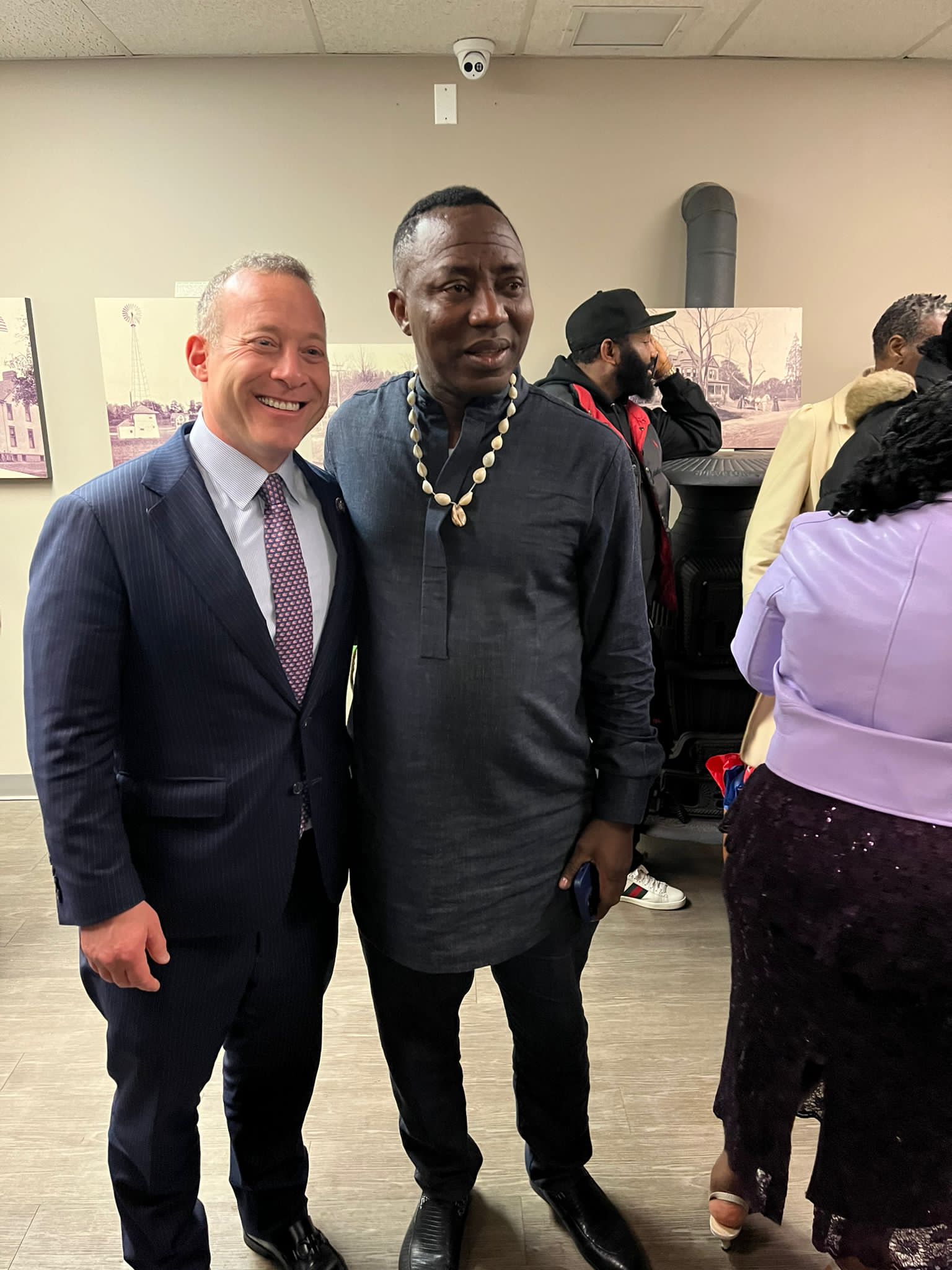 American City Honours Sowore On Arrival In US, Reunites With Family, Friends
