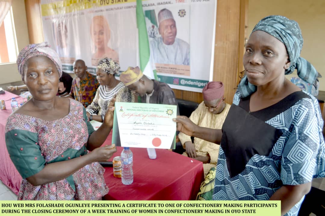 NDE Moves to Promote Women Participation in Job Creation, Empowers 20 Women in Oyo