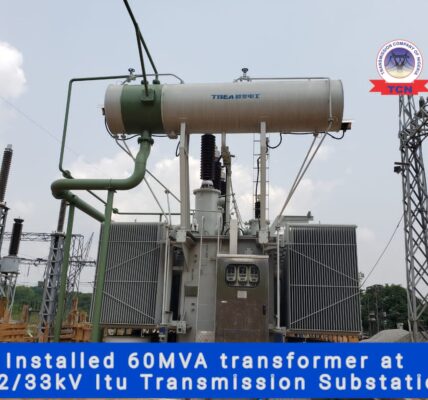 TCN Boosts Capacity of Port Harcourt Main Substation with 100MVA Transformer, Expands Capacity Across the Region