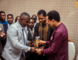 AASU President, Osisiogu Emmanuel with Dr Daysman Oyakhilome and Rev Dr. Chris Oyakhilome