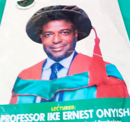 Professor of Industrial and Organisational Psychology, Prof. Ike Ernest Onyishi