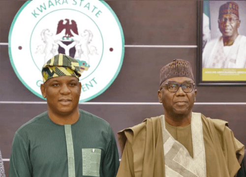 Prince Shuaibu Abubakar Audu and Governor Abdulrahman Abdulrasaq of Kwara State