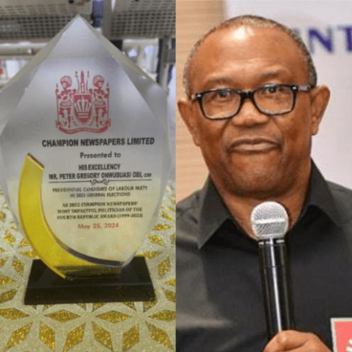 Peter Obi Dedicates Award to Obidients