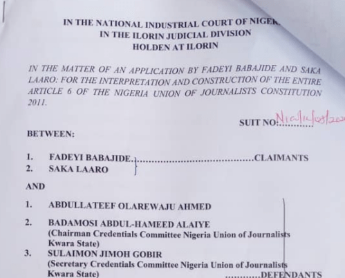 Kwara NUJ Election: Allegations of Voter Manipulation Spark Legal Battle