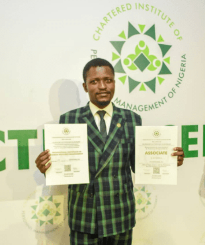 TungbaFM Program Manager, Oladigbo Olalekan Efficient Olalekan, Inducted into CIPM