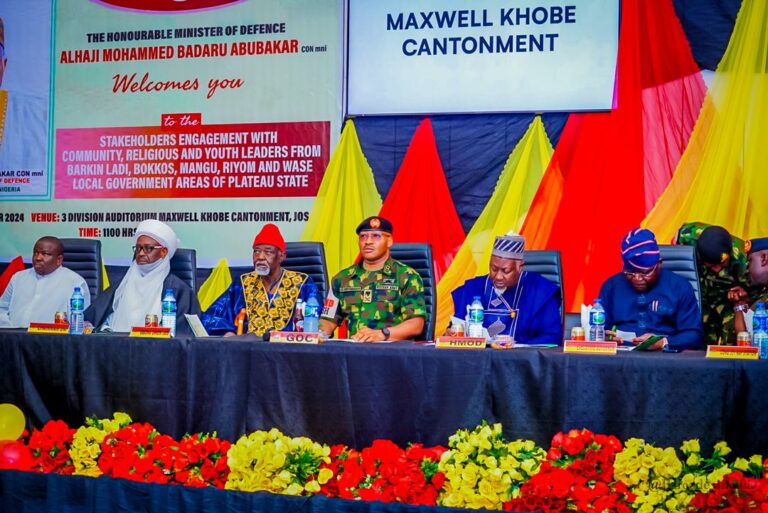 Defence Minister Badaru Abubakar Engages Plateau Stakeholders on Security Concerns, Commends Personnel Fighting Insurgency