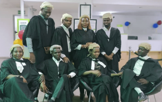 A cross section of Unity Bank team in role play as legal representatives during the #CustomerServiceWeek2024