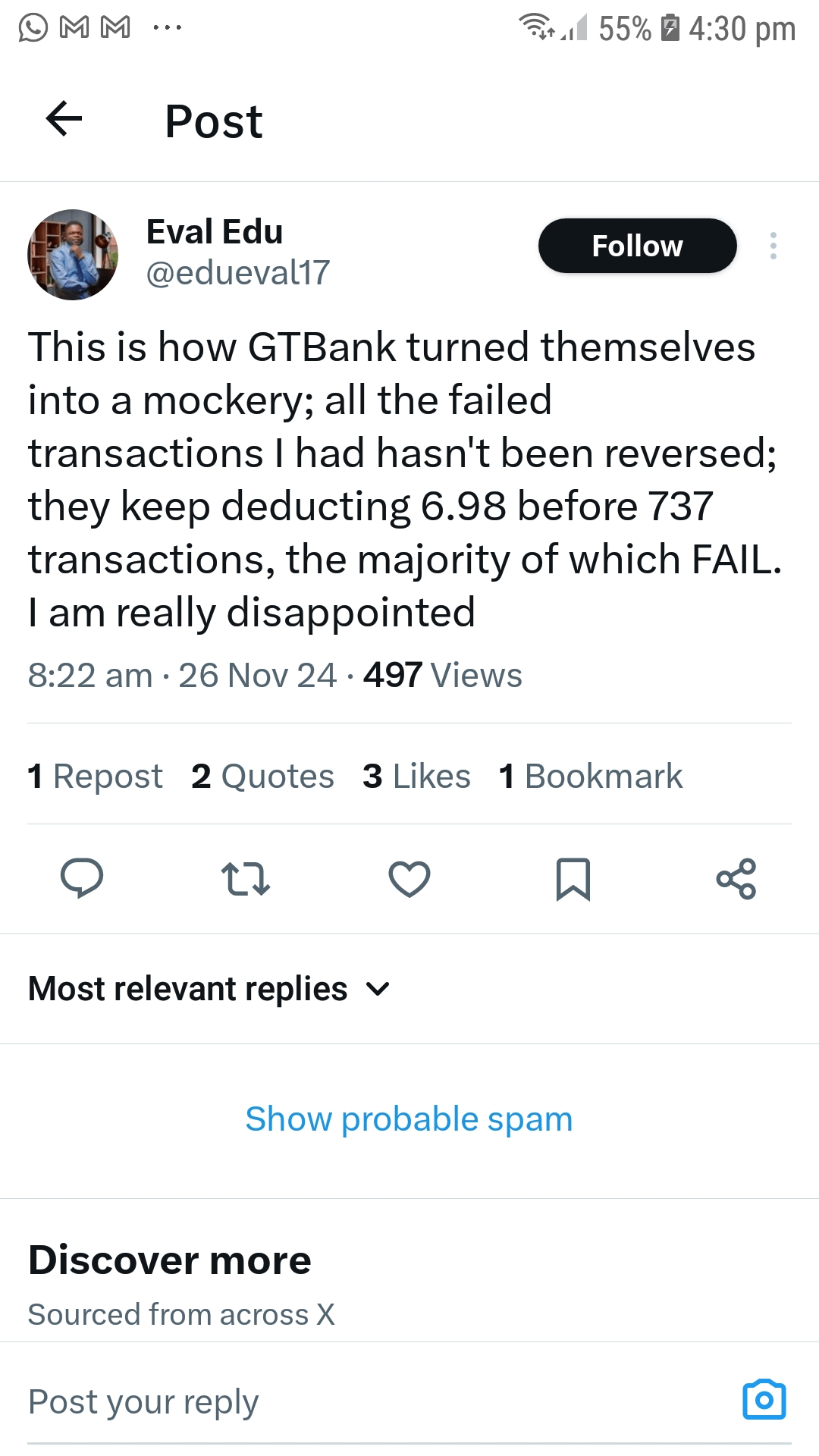 GTBank issues today 