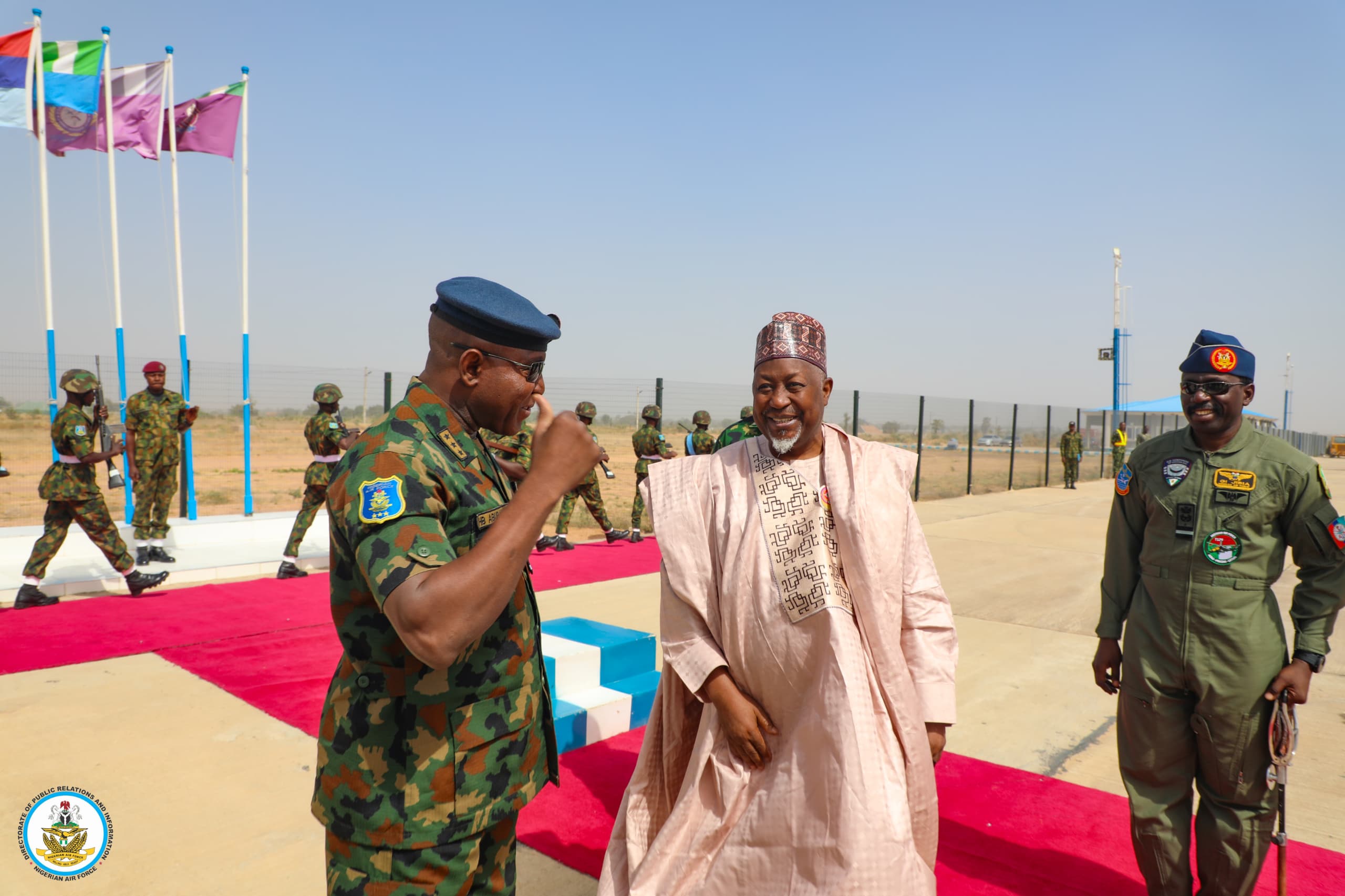 Chief of the Air Staff (CAS), Air Marshal Hasan Abubakar and Minister of Defence (HMOD), Dr Mohammed Badaru Abubakar