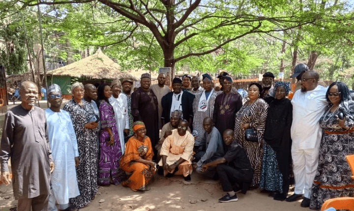 Hon Stephen Abraham Ajiya and ward leaders at Wuse Ward