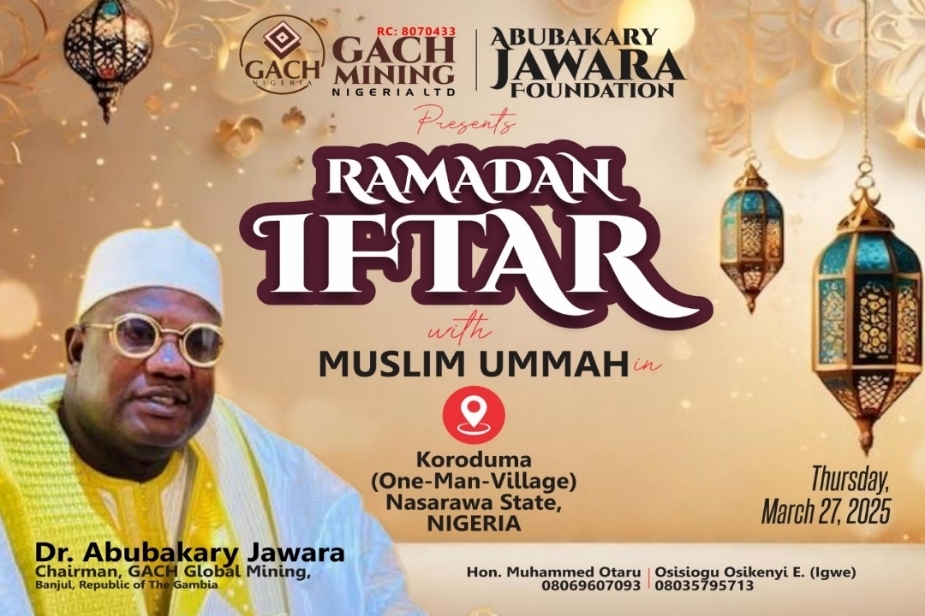 Dr. Abubakary Jawara’s GACH Mining Nigeria Hosts Ramadan Iftar, Spreading Compassion in Nasarawa State Community