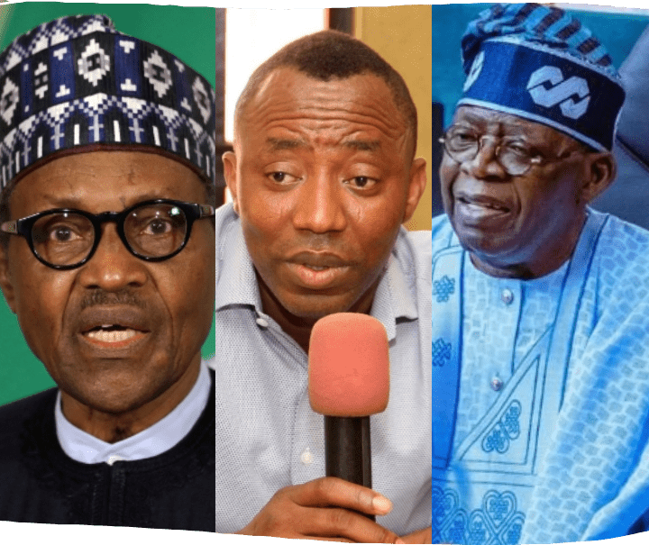 Human rights activist and former presidential candidate of the African Action Congress (AAC), Omoyele Sowore on Muhammadu Buhari and President Bola Ahmed Tinubu