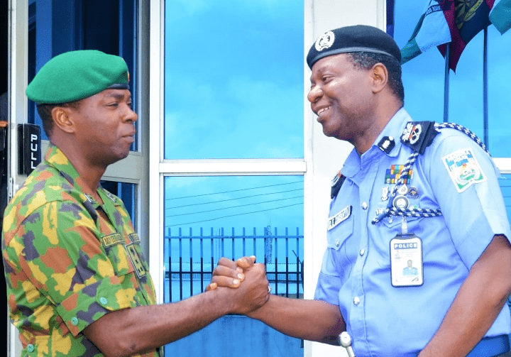 The Commander of the Brigade, 13 Brigade, Nigerian Army, Calabar, and the Commissioner of Police for Cross River State Command, CP Olusegun Eyitayo Omosanyin