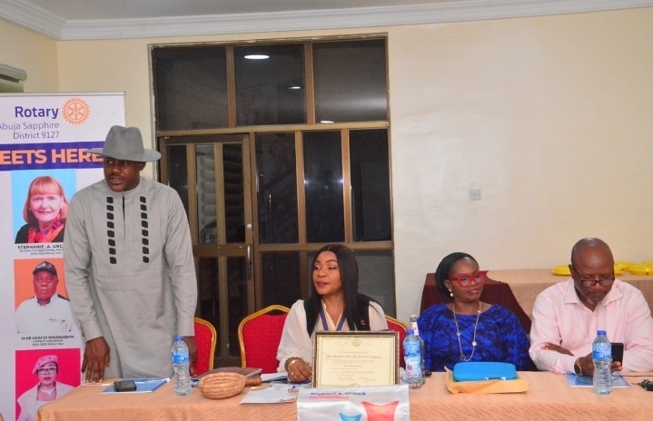 Rotary Club of Abuja Sapphire Hosts PAG Dominic Ifidon for Insightful Session on “Closing the Rotary Year Well”