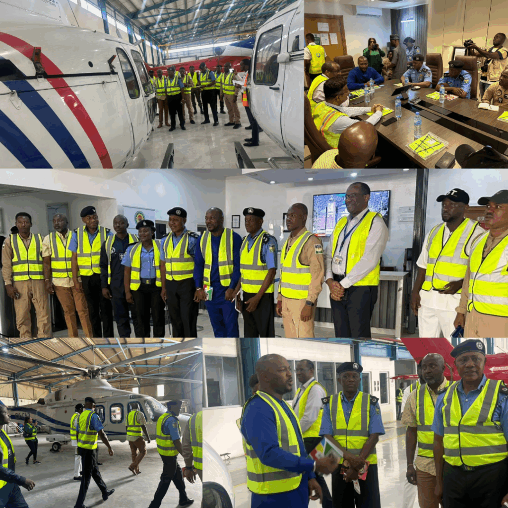 Commissioner of police Airwing Pays Courtesy Visit to Caverton Helicopters in Lagos