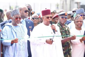 PHOTO NEWS: Defence Minister Badaru Joins VP As NAF Boosts Aerial Capability with Induction of Agusta 109 Helicopters