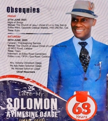 Ojage Family Disowns Unauthorized Burial Plan for Late Solomon Ojage, Issues Public Disclaimer