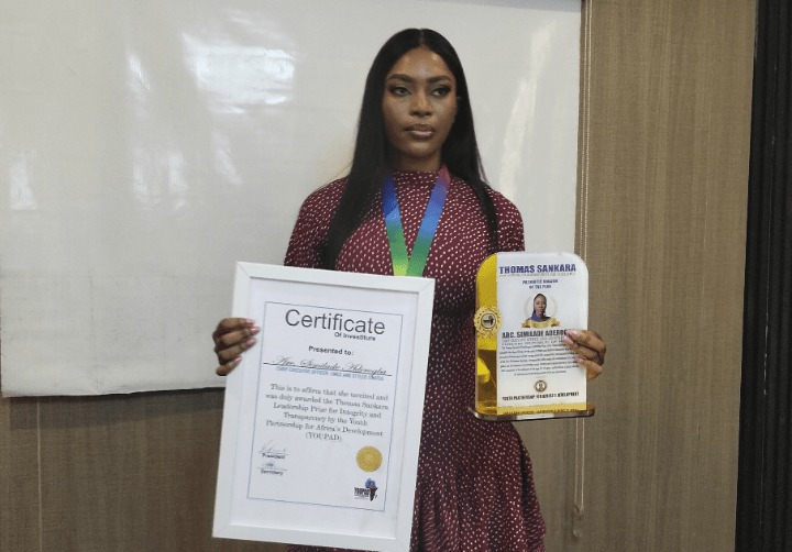 Arc. Similade Aderogba Bags Thomas Sankara Leadership Prize Award as ‘Patriotic Amazon of the Year’