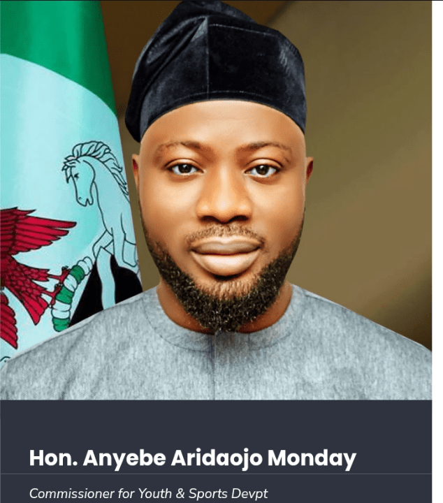 Kogi State Commissioner for Youth & Sports Development, Hon. Anyebe Aridaojo Monday