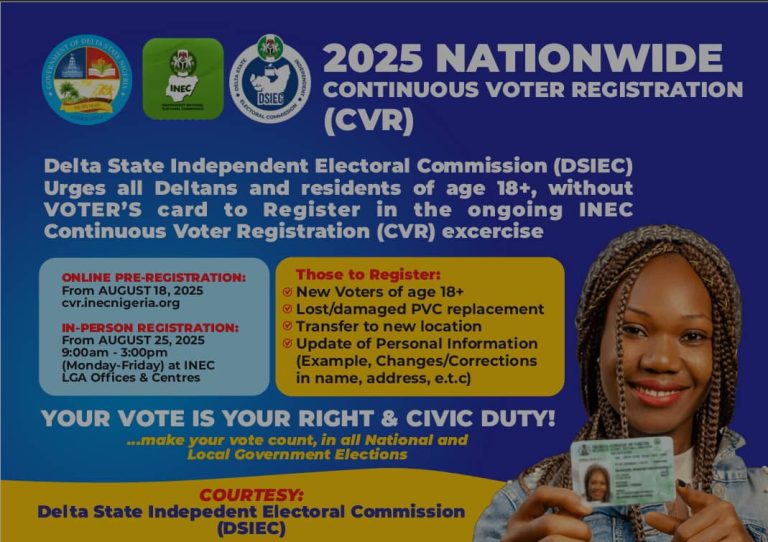 DSIEC Urges Deltans to Register for 2025 Nationwide Continuous Voter Registration