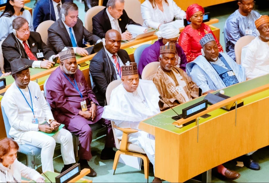 Defence Minister Mohammed Badaru Abubakar at General Debate meeting in the United Nations General Assembly (UNGA) Hall