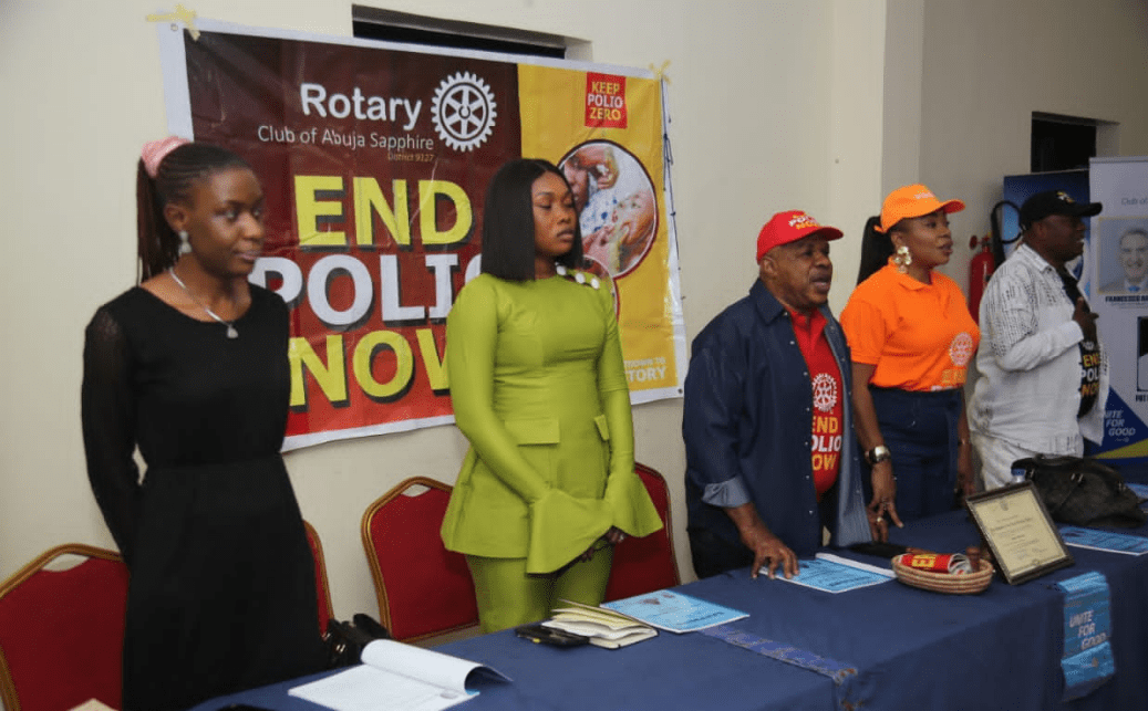 Rotary Club of Abuja Sapphire, District 9127, reaffirmed Rotary International’s global commitment to eradicating polio during a Polio Talk Show held at the Barcelona Hotel, Wuse 2, Abuja, on Friday, October 17, 2025.