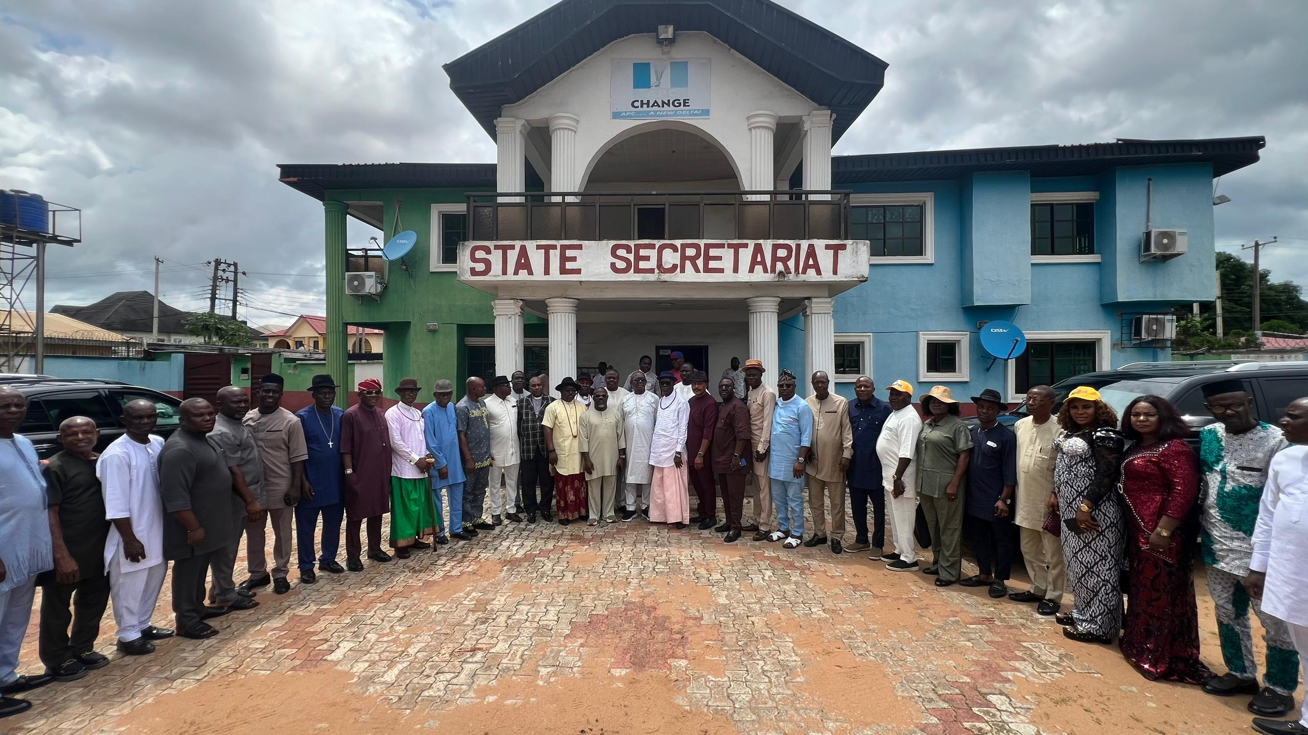 The Ughelli South Political Colonels reaffirm loyalty to APC and pledge total victory in 2027 as Delta APC Chairman Elder Omeni Sobotie calls for unity and inclusiveness across party ranks.