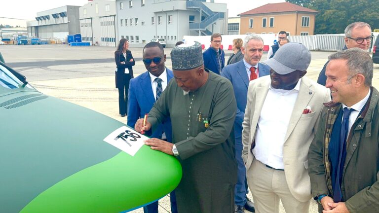 Minister of Defence Inspects Production of NAF Helicopters and Fighter Jets in Italy