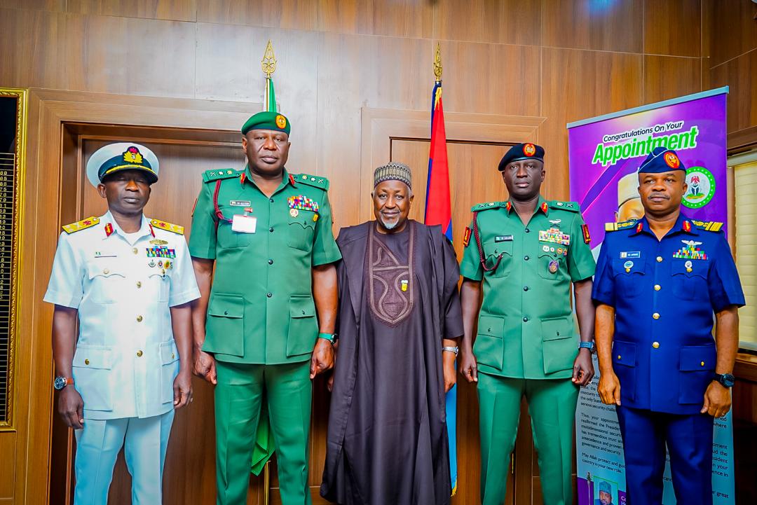 Defence Minister Badaru Receives Newly Appointed Service Chiefs, Pledges Renewed Strategic Unity in Military Leadership