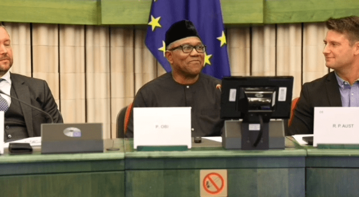 Peter Obi to European Union (EU) Parliament