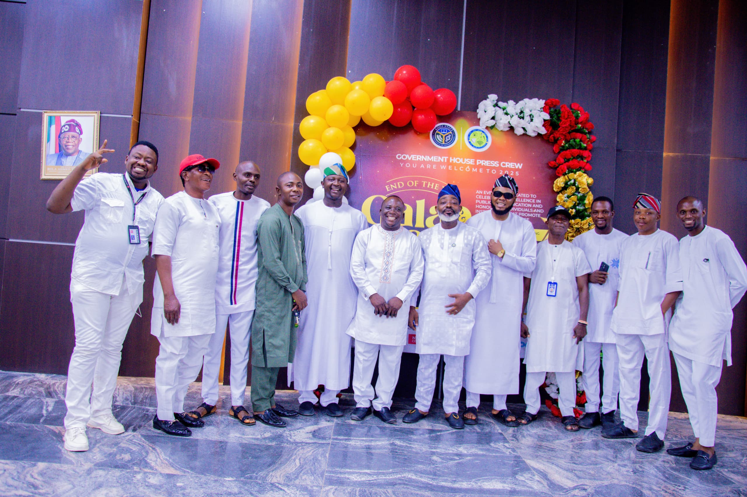 Governor Ahmed Usman Ododo’s results-driven and media-friendly style of governance came into sharp focus on Saturday night as the Kogi State Government House Press Crew hosted its 2025 End-of-Year Party, Gala and Award Night at the Banquet Hall, Government House, Lokoja.