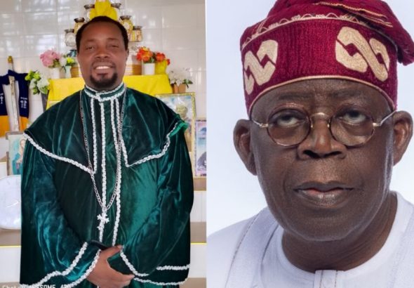 A prominent cleric, Prophet Hungbenu Michael Olusegun, and President Bola Ahmed Tinubu