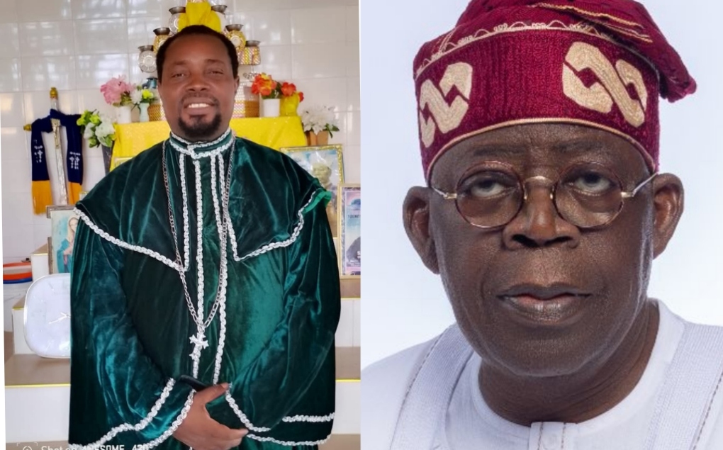 A prominent cleric, Prophet Hungbenu Michael Olusegun, and President Bola Ahmed Tinubu