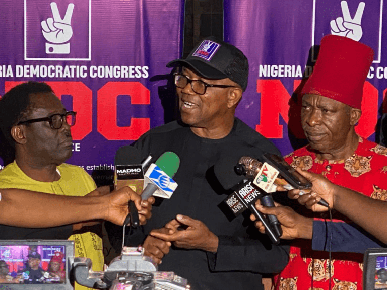 Peter Obi at NDC headquarters Abuja for Presidential Screening